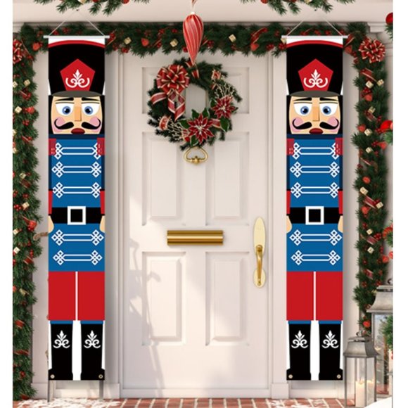 Other - Christmas Signs Nutcracker Decor Door Decorations Outdoor Xmas Holiday Porch Set